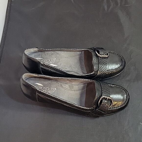 AEROSOLES HEELREST ROUND TOE BUCKLE CLOSURE DETAILS SLIP-ON WOMEN"S SHOE - Picture 4 of 16